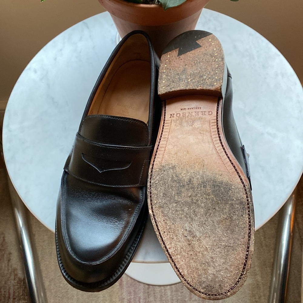 Grenson Black Leather Loafers - Picture 5 of 14